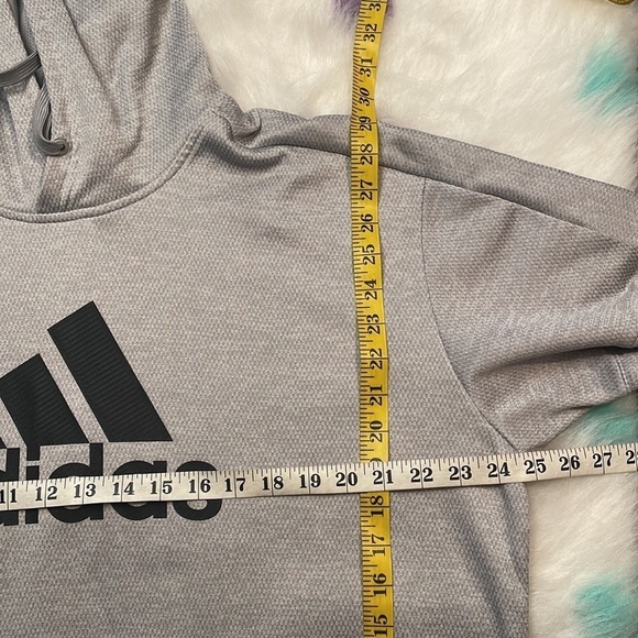 Adidas Gray Unisex Sweatshirt Hoodie Size XL - Picture 5 of 7